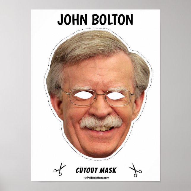 Póster Máscara de Halloween de JOHN BOLTON (Frente)