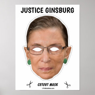 Póster Máscara de Halloween de JUSTICE GINSBURG