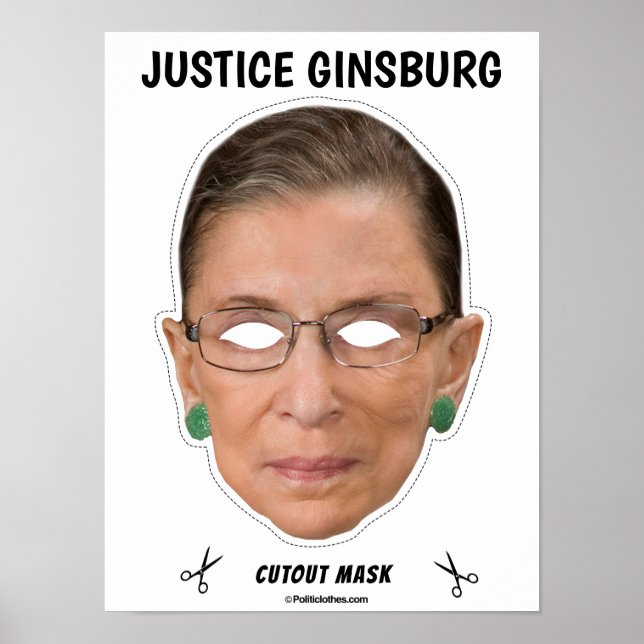 Póster Máscara de Halloween de JUSTICE GINSBURG (Frente)