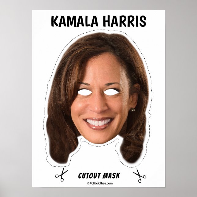Póster Máscara de Halloween de KAMALA HARRIS (Frente)