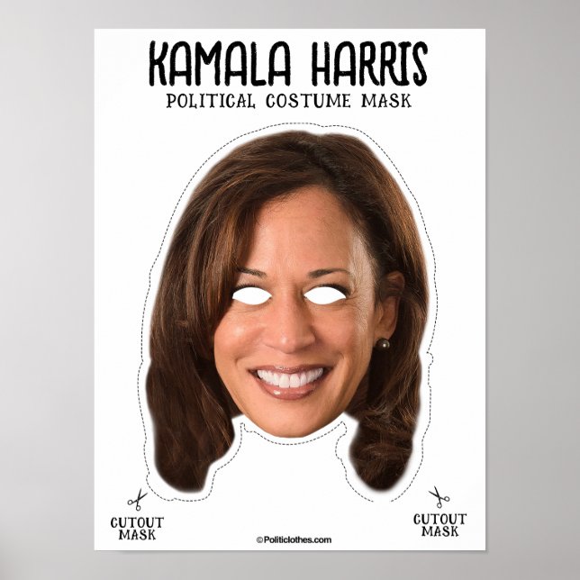 Póster Máscara de Halloween de KAMALA HARRIS (Frente)
