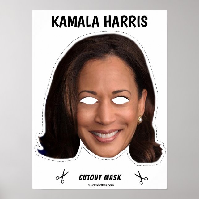 Póster Máscara de Halloween de KAMALA HARRIS (Frente)