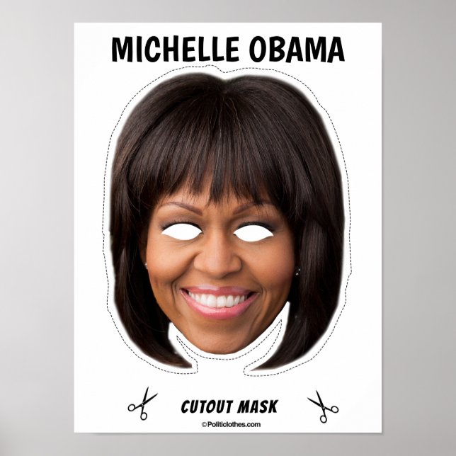 Póster Máscara de Halloween de MICHELLE OBAMA (Frente)