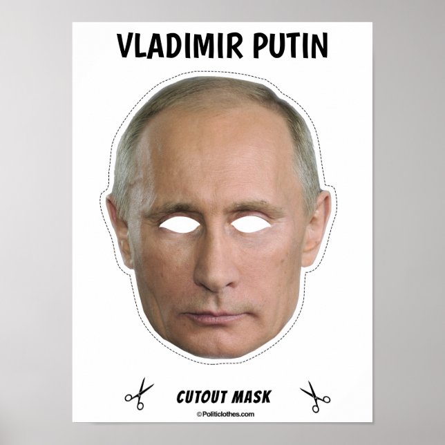 Póster Máscara de Halloween de VLADIMIR PUTIN (Frente)