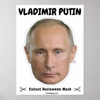 Póster Máscara de Halloween de Vladimir Putin