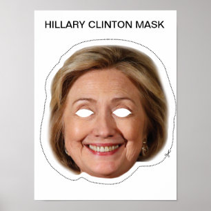 Póster Máscara de Hillary Clinton