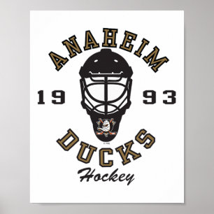 Póster Máscara de Hockey Anaheim Ducks Naranja Oficialmen