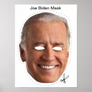 Póster Máscara de Joe Biden Halloween