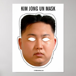 Póster Máscara de la O.N.U de Kim Jong