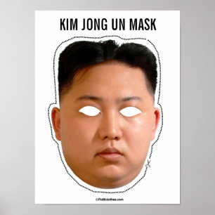 Póster Máscara de la O.N.U de Kim Jong