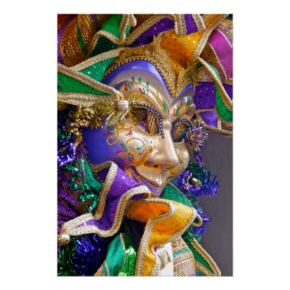 Póster Máscara de Mardi Gras