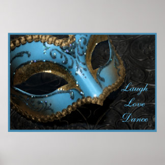 Póster Máscara de mascarada Lauder Love Dance Print