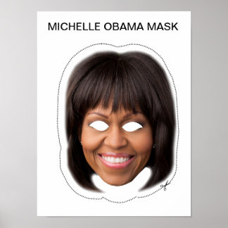 Póster Máscara de Michelle Obama