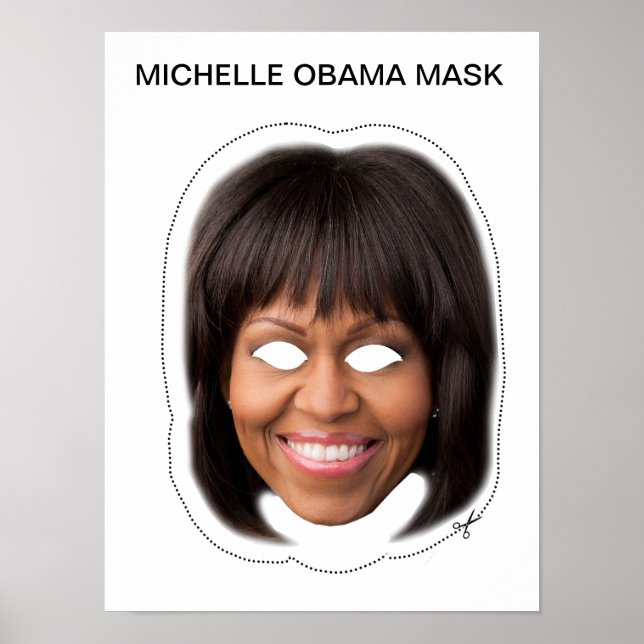 Póster Máscara de Michelle Obama (Frente)
