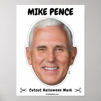 Póster Máscara de Mike Pence Halloween