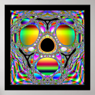 Póster Máscara de muerte fractal de Tutankhamun