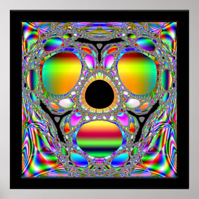 Póster Máscara de muerte fractal de Tutankhamun (Frente)