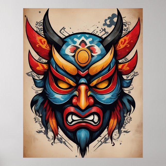 Póster Máscara de Oni (Frente)