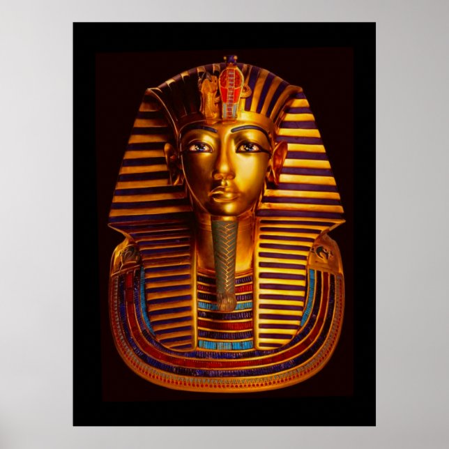 Póster Máscara de Oro del Rey Egipcio Tutankhamun (Frente)