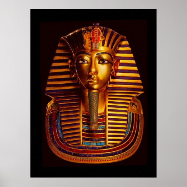 Póster Máscara de Oro del Rey Egipcio Tutankhamun (Frente)