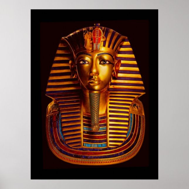 Póster Máscara de Oro del Rey Egipcio Tutankhamun (Frente)