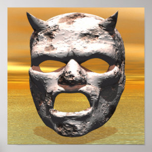 Póster Máscara de piedra