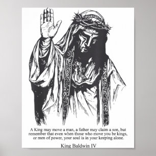 Póster Máscara de Plata Rey Baldwin Iv Meme El Rey Lepros