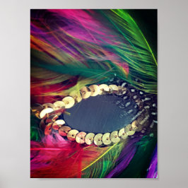 Póster Máscara de pluma de carnaval