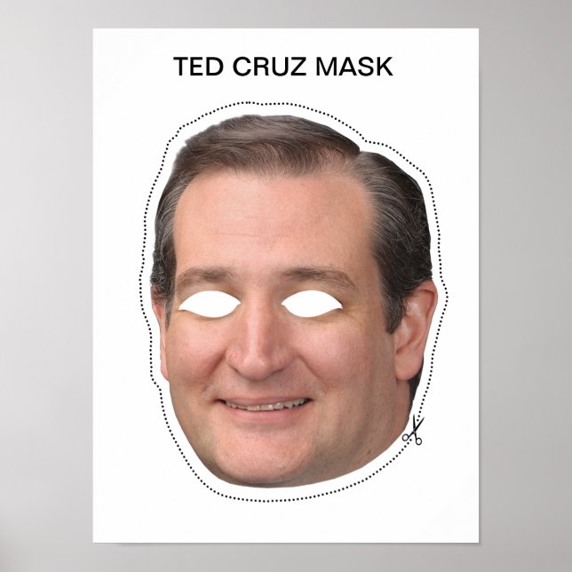 Póster Máscara de Ted Cruz (Frente)