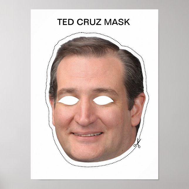 Póster Máscara de Ted Cruz (Frente)