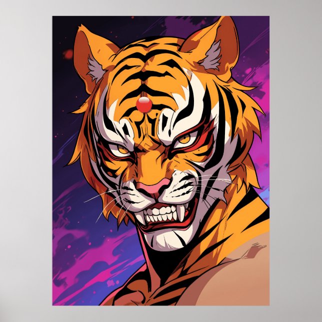 Póster Máscara de tigre (Frente)