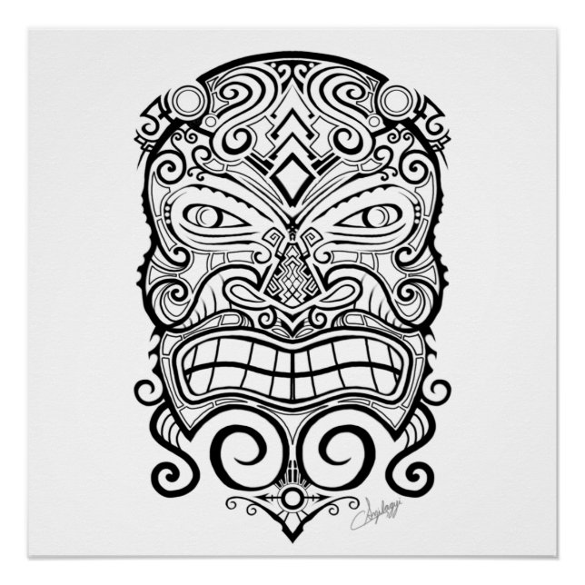 Póster Máscara de Tiki (Anverso)