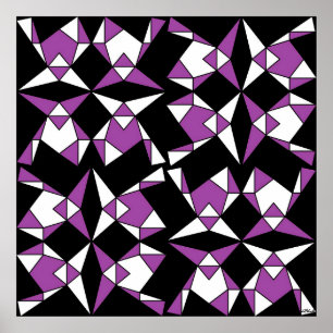 Póster Máscara de Triángulo Abstracto