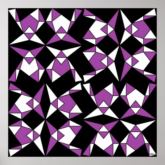 Póster Máscara de Triángulo Abstracto (Frente)