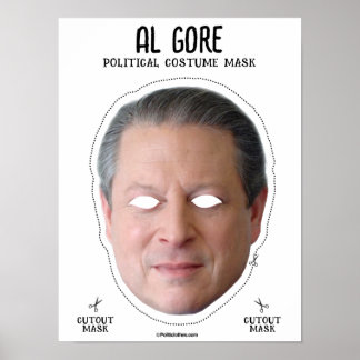 Póster Máscara de vestuario de Al Gore