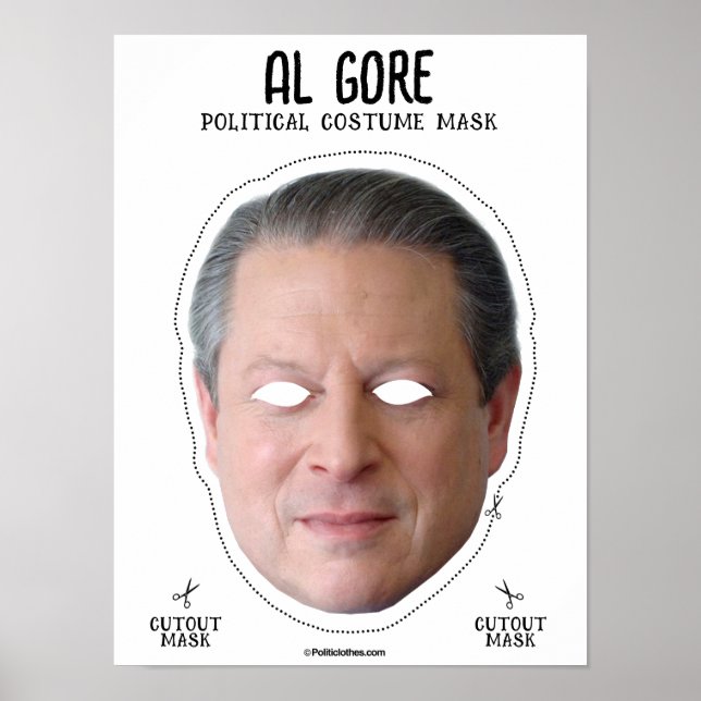 Póster Máscara de vestuario de Al Gore (Frente)