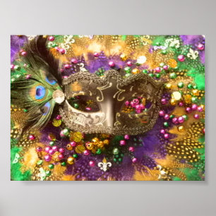 PÓSTER MÁSCARA DEL CARNAVAL DEL ARCO IRIS