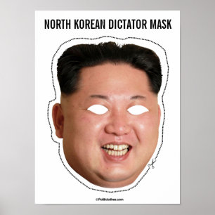Póster Máscara del dictador norcoreano