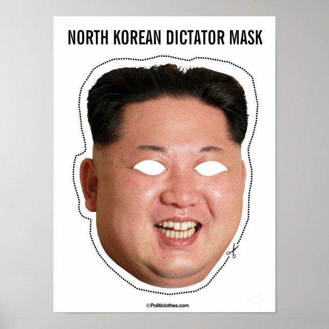 Póster Máscara del dictador norcoreano (Frente)