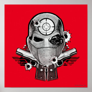 Póster Máscara del pelotón el   Deadshot del suicidio y