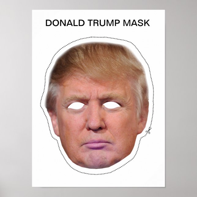 Póster máscara Donald Trump (Frente)
