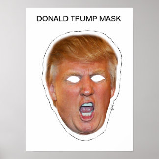 Póster máscara Donald Trump