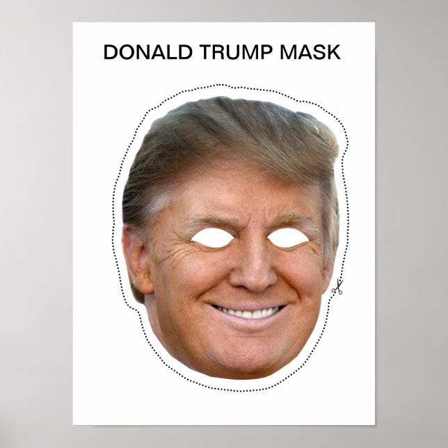 Póster máscara Donald Trump (Frente)