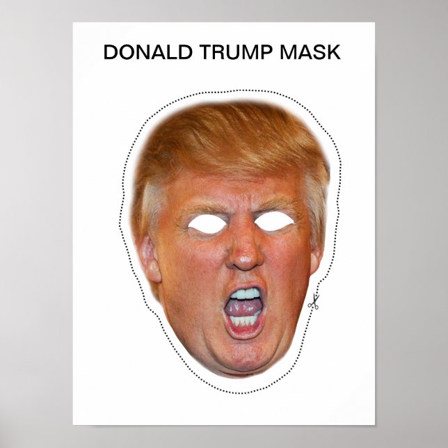 Póster máscara Donald Trump (Frente)