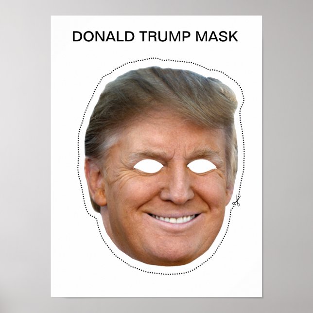 Póster máscara Donald Trump (Frente)