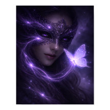 Máscara Fantasía Mariposa Violeta Mística