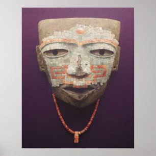 Póster Máscara funeraria de Teotihuacan
