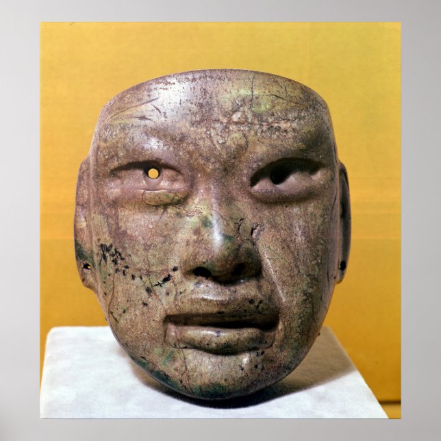 Póster Máscara funeraria, Olmec, de México (Frente)