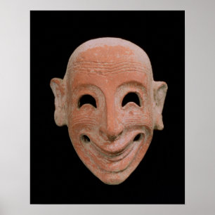 Póster Máscara grotesca, de Motya, siglo VI A.C. (terrac