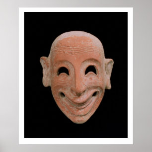 Póster Máscara grotesca, de Motya, siglo VI a.C. (terraco